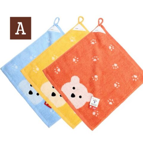 要出典 ループ付きタオル 名前がかける ループ付きタオル くま 3枚セット