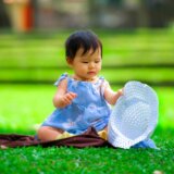 日本人　夏　赤ちゃん　公園