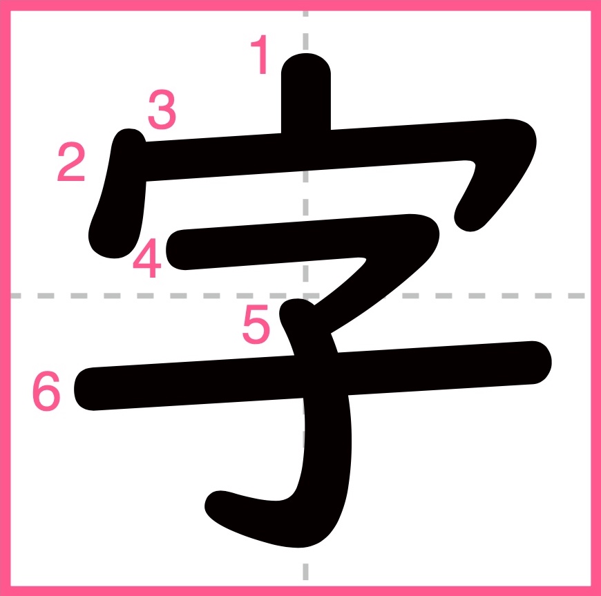 字 の漢字の書き順 画数 読み方 字を使う言葉は こそだてハック