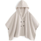 要出典　グレイル　フード付きフェイクウールポンチョ