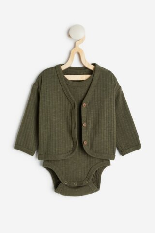 要出典 H&M カーディガン&ボディスーツ 2アイテムセット