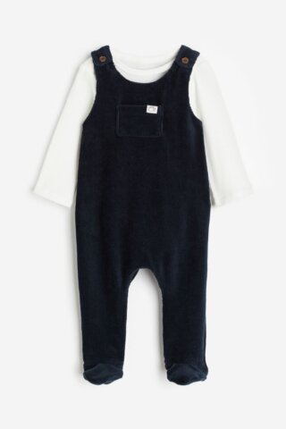 要出典 H&M ボディスーツ&ベロアロンパース