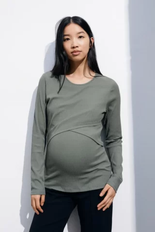 要出典 H&M MAMA リブナーシングトップス