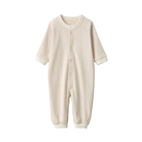 要出典 無印 babyお知らせ 無染色フライス編み2WAYオール(NET限定)