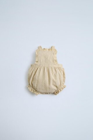 要出典 ZARA ベビー服 スイスエンブロイダリー ロンパース