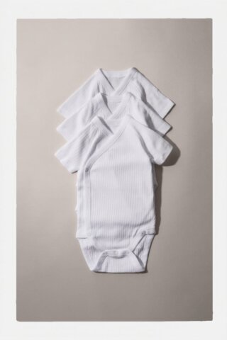 要出典 ZARA ベビー服 ショートスリーブ キモノ ボディスーツ×3セット