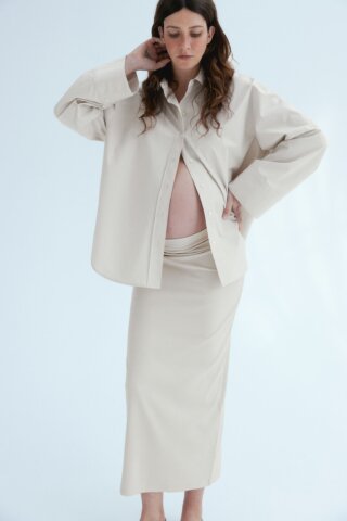 要出典 H&M マタニティ MAMA リブミディスカート