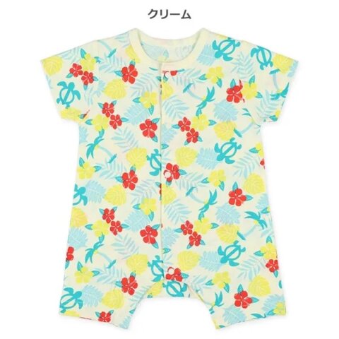 要出典　お知らせ　西松屋　夏服　天竺ハワイアン風半袖プレオール