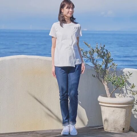 要出典　おしらせ　西松屋　マタニティ　デニムスキニーパンツ