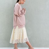 要出典 妊婦健診 服装 スウィートマミー マタニティ 総レースロングスカート