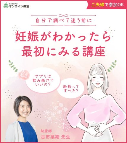 妊娠初期　妊娠したら最初にみる講座　ボタンバナー