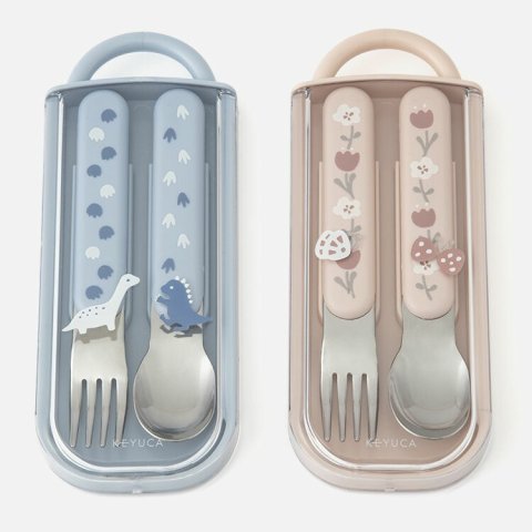 要出典 子ども用スプーン・フォーク KEYUCA(ケユカ)キッズ抗菌スプーン&フォークセット