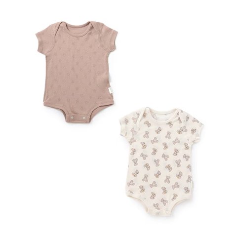 要出典 baby お知らせ プティマイン 半袖ボディースーツ