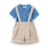 要出典　baby　お知らせ　プティマイン　ポロシャツ＋サスつきパンツセット
