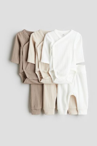 要出典　H&M　ベビー服　ボディスーツ&パンツ 6ピースセット