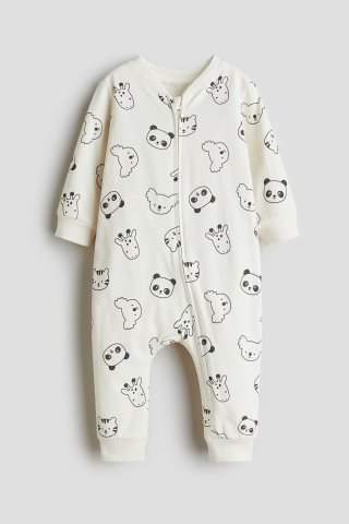 要出典　H&M　ベビー服　パターンカバーオールパジャマ