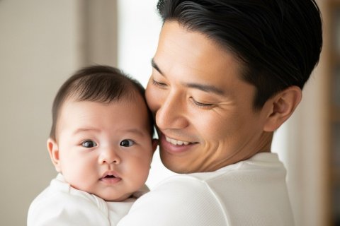 パパ 赤ちゃん 抱っこ
