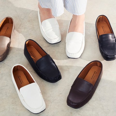 要出典 妊婦 靴 フラットシューズ モカシンスリッポン