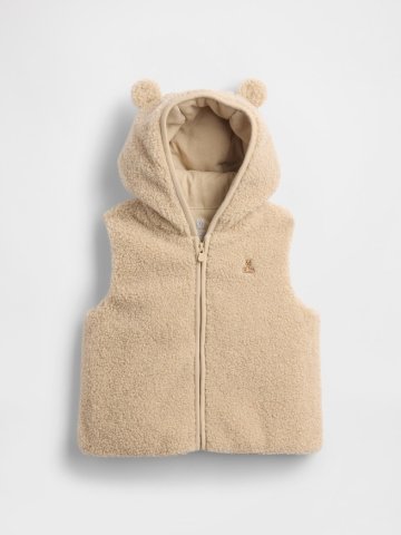 要出典 baby お知らせ Gap ボア フード付きベスト