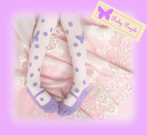 要出典 キッズタイツ ベビーパープル Butterfly Dreamタイツ