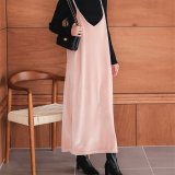 要出典 お知らせ 神戸レタス ベロアVネックキャミソールワンピース