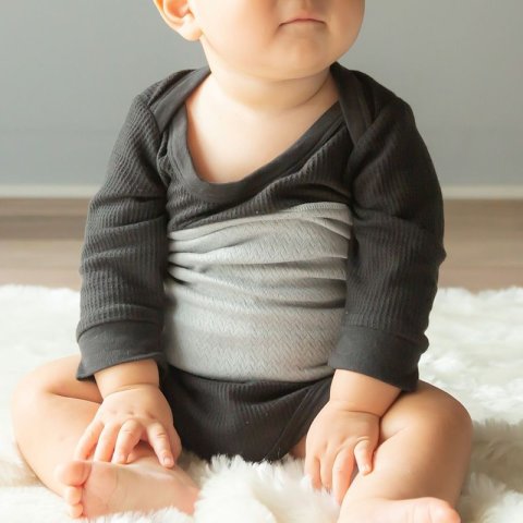 要出典 子ども 腹巻き ソワン オーガニックコットン くすみカラー子ども腹巻 2枚組