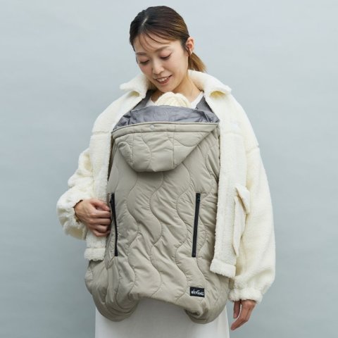 要出典 抱っこ紐防寒グッズ ベビーホッパー WILD THINGS（ワイルドシングス）キルティング防寒ケープ25