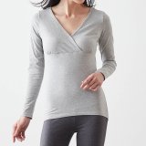 要出典 授乳インナー ベルメゾン 綿混あったかインナー ホットコット クロスオープン
