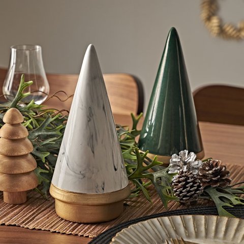 要出典 クリスマス 置物 Asia-kobo ツリー オブジェ セラミック Mサイズ