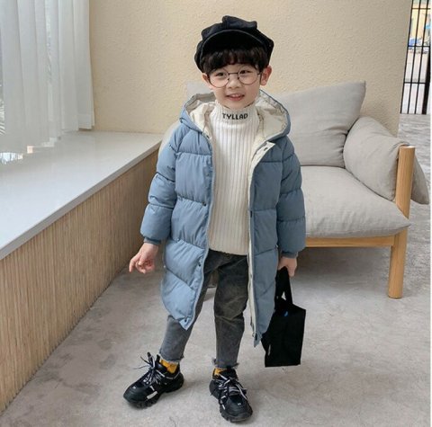 要出典 ダウンジャケット 中綿コート ロング丈