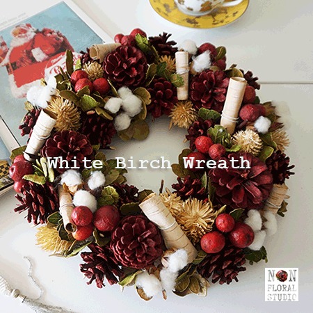 要出典 クリスマスリース おすすめクリスマス Non Floral Studio 白樺のリース