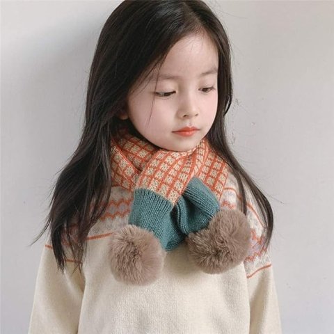要出典 子ども用 マフラー チェック柄 マフラー