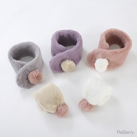 要出典 子ども用 マフラー RaBerry（ラベリー）マフラー ファー ティペット
