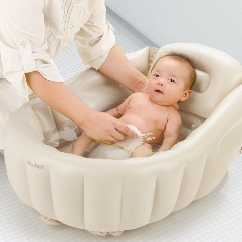 要出典 ベビーバス リッチェル ふかふか ベビーバスK