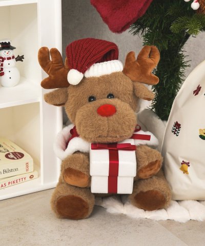 要出典　3COINS　プレゼントボックス付きトナカイ