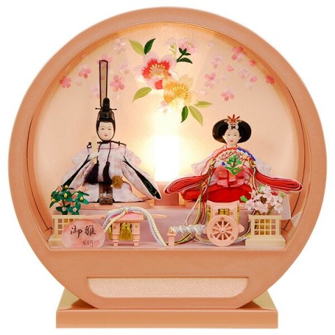 要出典 雛人形 人形の佳月 親王飾り ケース飾り K124