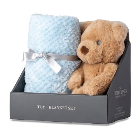 要出典 ベビー毛布 リトルリネンカンパニー ぬいぐるみ＆ブランケットセット Safari Bear