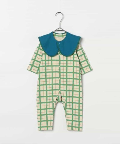 要出典　baby　お知らせ　プルミエ　総柄ストレッチカバーオール＆スタイセット