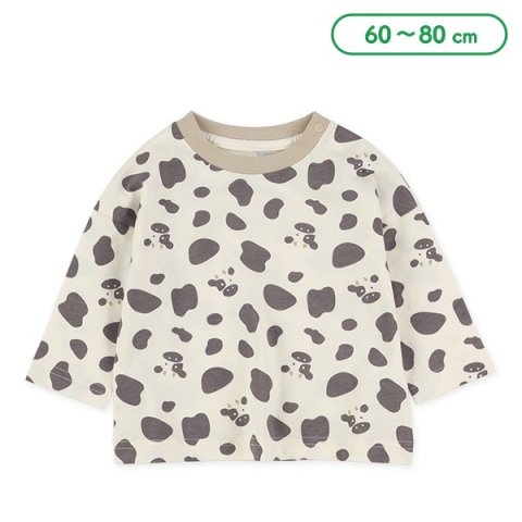 要出典 西松屋 ベビー服 うし総柄長袖Tシャツ