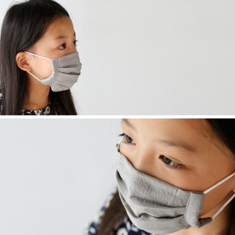 要出典 ガーゼマスク 子ども用 子ども用 洗えるマスク ダブルガーゼ プリーツ