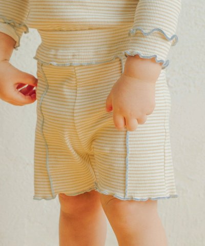 要出典 3COINS スリコ ベビー服 リブショートパンツ
