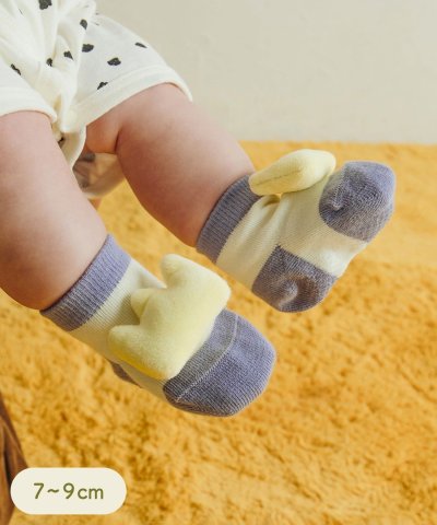要出典 3COINS スリコ ベビー服 モチーフ付きソックス