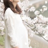 妊婦　花見　春　妊娠中　公園