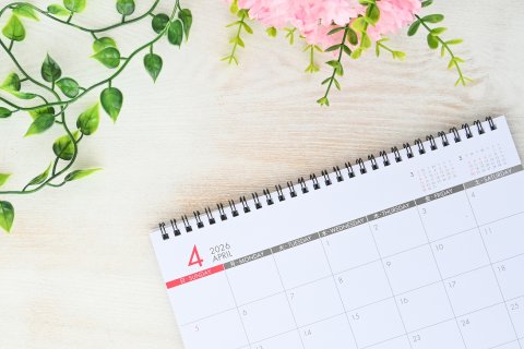 4月 カレンダー イベント イースター 春 2026年