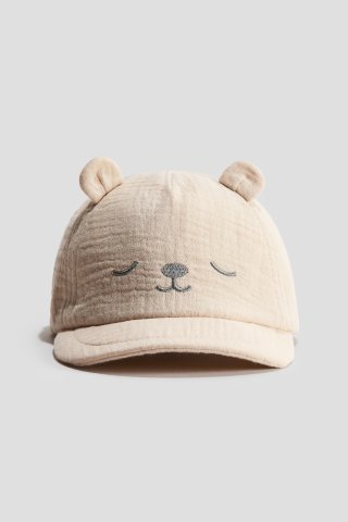 要出典 baby お知らせ ベビー帽子 H&M ソフトピーク モスリンキャップ