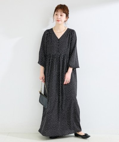 要出典 お知らせ ninaru マタニティワンピース B.C STOCK ウォッシャブル／ドット無地Vネックワンピース