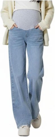 要出典 マタニティ パンツ Onabebi マタニティデニムパンツ フレア