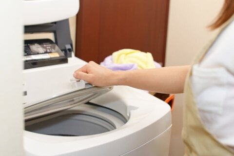 洗濯機　水通し