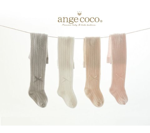 要出典 ベビータイツ ange coco ベビータイツ リブ編み
