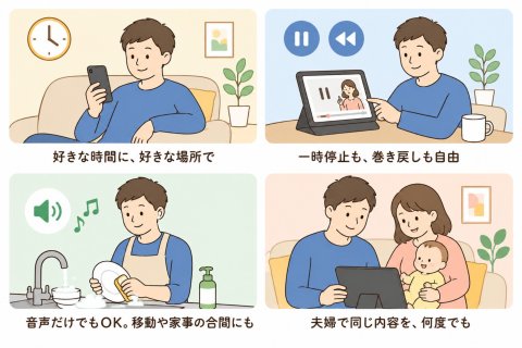 アーカイブだからできること　説明画像（パパママ）